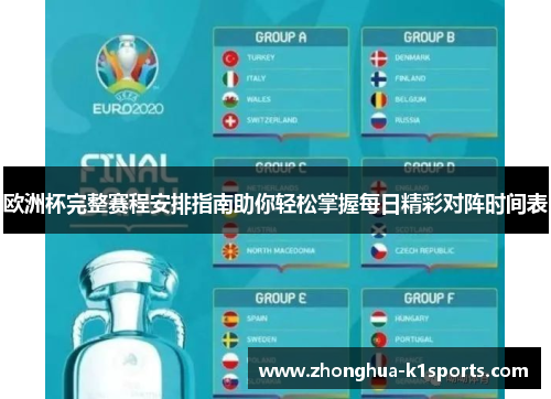 欧洲杯完整赛程安排指南助你轻松掌握每日精彩对阵时间表