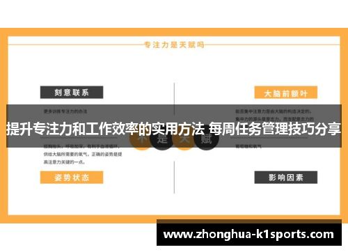 提升专注力和工作效率的实用方法 每周任务管理技巧分享 提升专注力和工作效率的实用方法 每周任务管理技巧分享